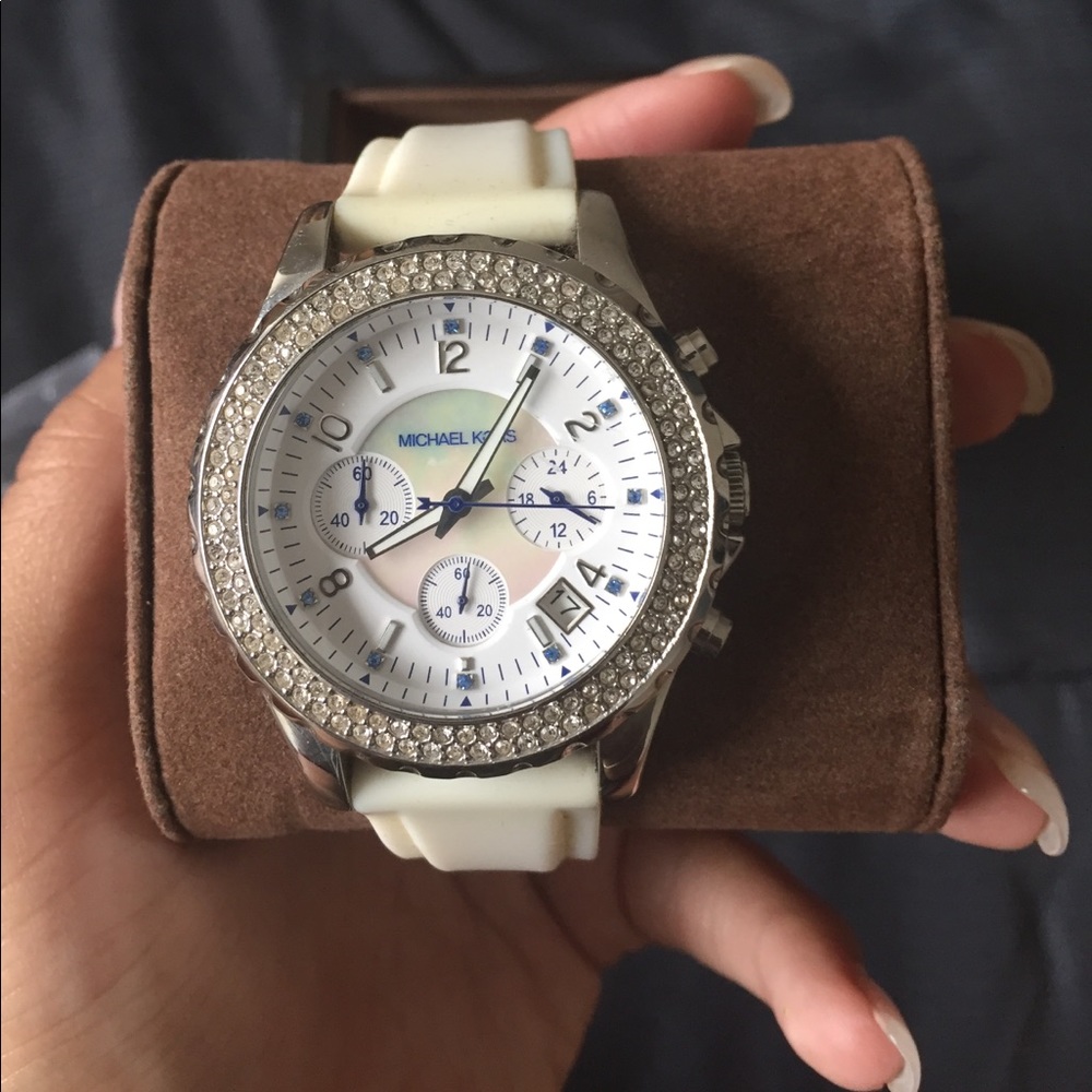 Michael kors White band watch!