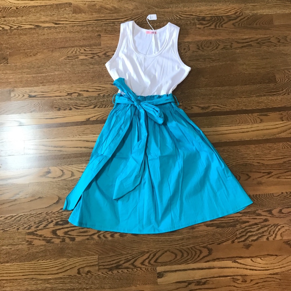 NWT Turquoise and White Dress