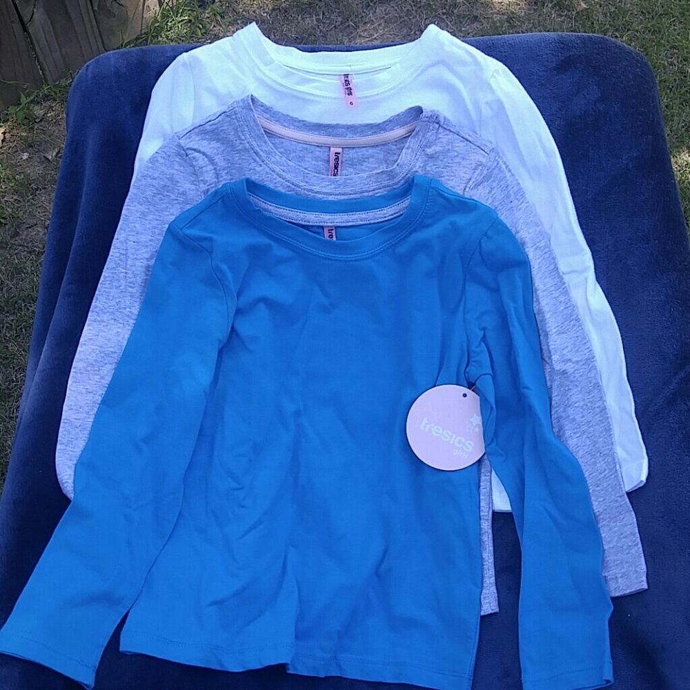 Tresics Girls' Long Sleeve Tees Three Pack