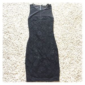 Black Flower Print Dress