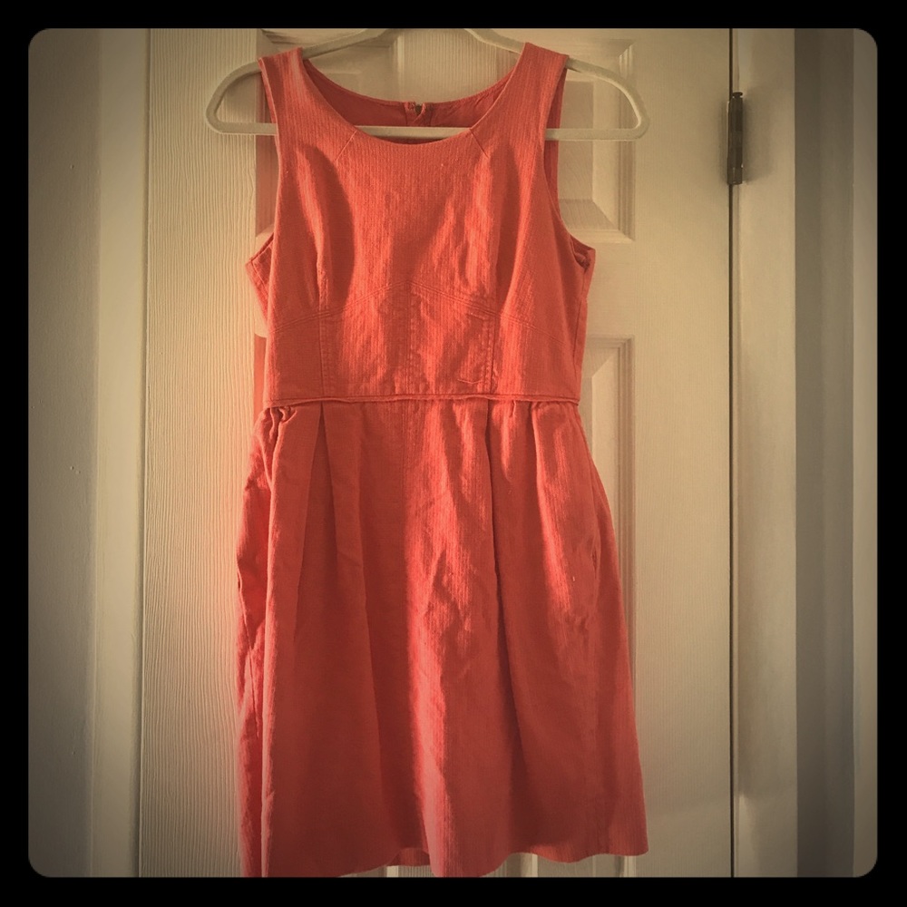 J. Crew Linen Peach Sleeveless Summer Dress!