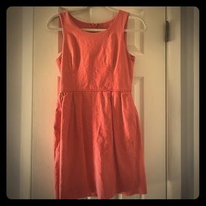 J. Crew Linen Peach Sleeveless Summer Dress!