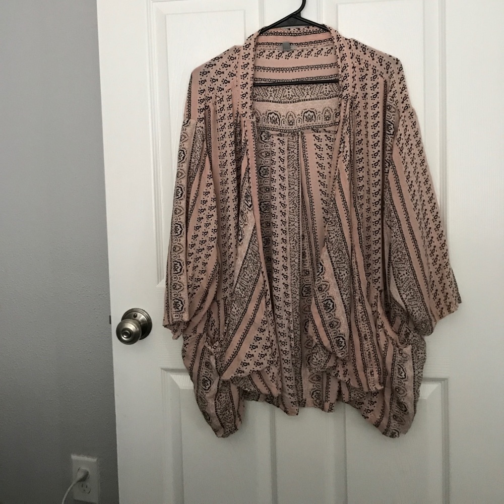 Pink and Black Kimono