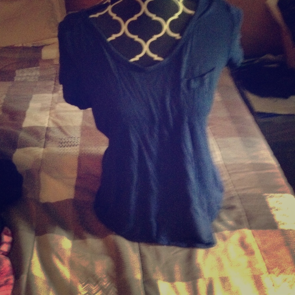 Old navy blue shirt with pocket