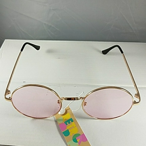Round Pink Lens with Rose Metal frame Sunglasses - Picture 2 of 6