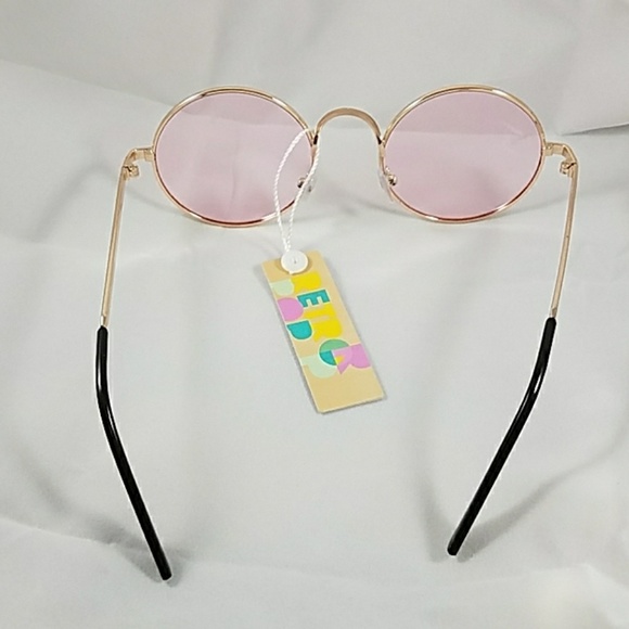 Round Pink Lens with Rose Metal frame Sunglasses - Picture 5 of 6