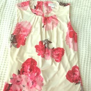💕Calvin Klein Floral Blouse, sz S🌺