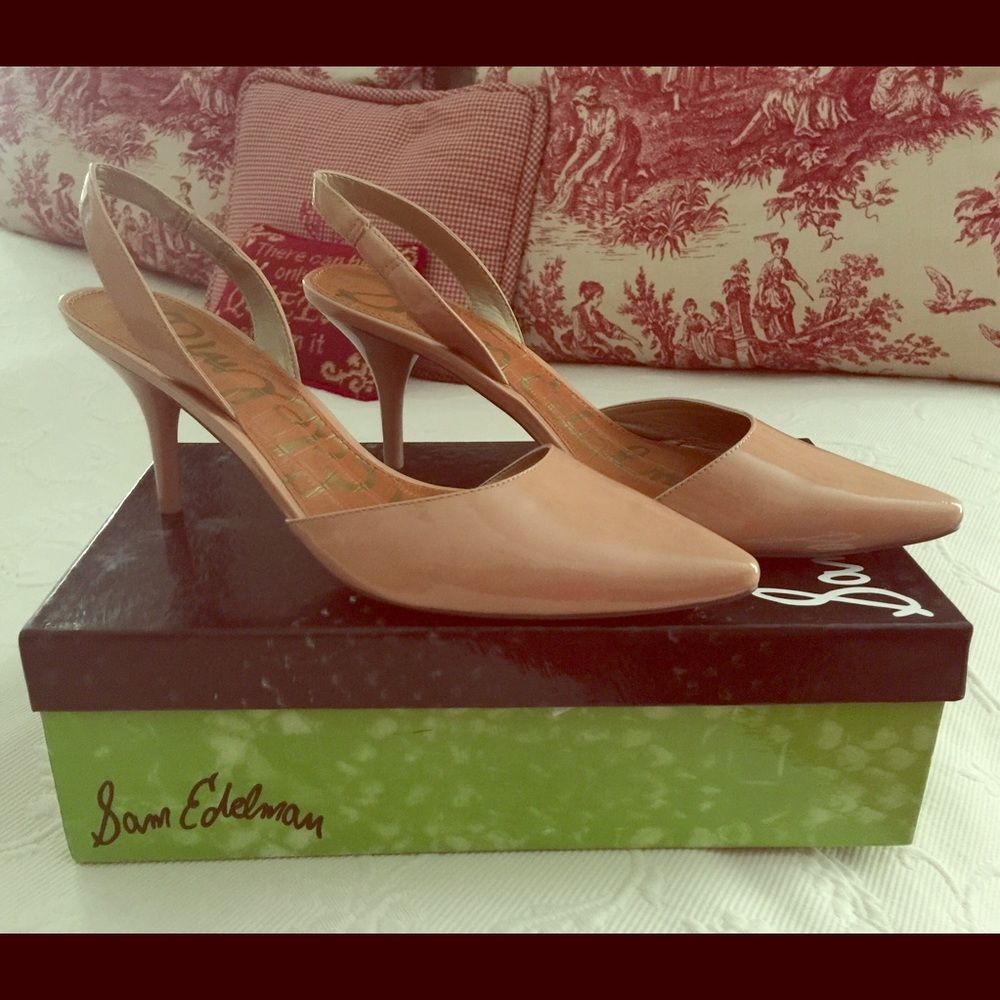 Nude Sam Edelman sling back pumps