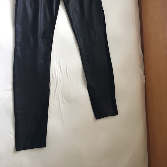 BCBG Max Azria Leggings with leather on front only - Picture 2 of 4