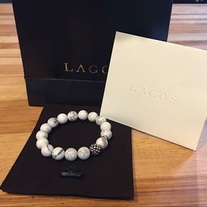 Lagos Howlite Beaded Bracelet with Caviar Station
