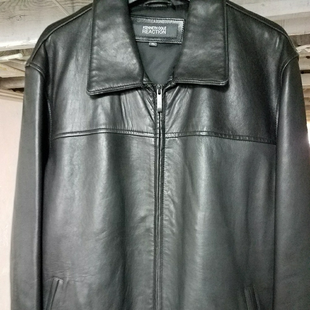 Leather coat