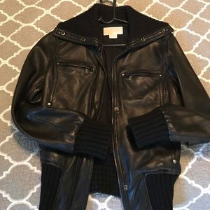 Michael kors leather jacket