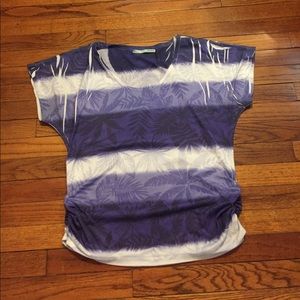 Maurice's L Purple and White Top