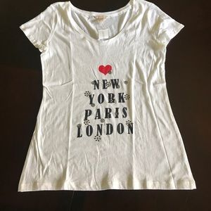NWT banana republic white tee
