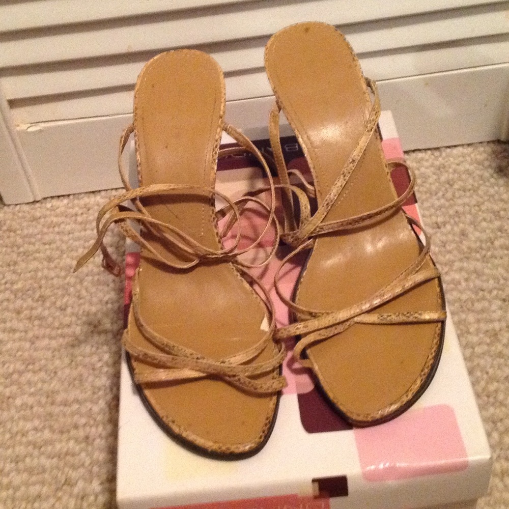 Sexy snake skin strappy sandals