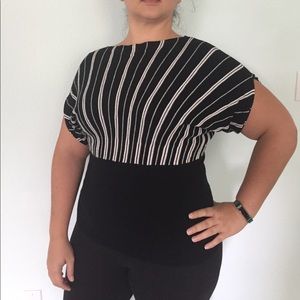 Black & White Striped Top