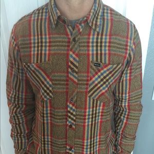 RVCA Men's Size Large Button Down Long Sleeve