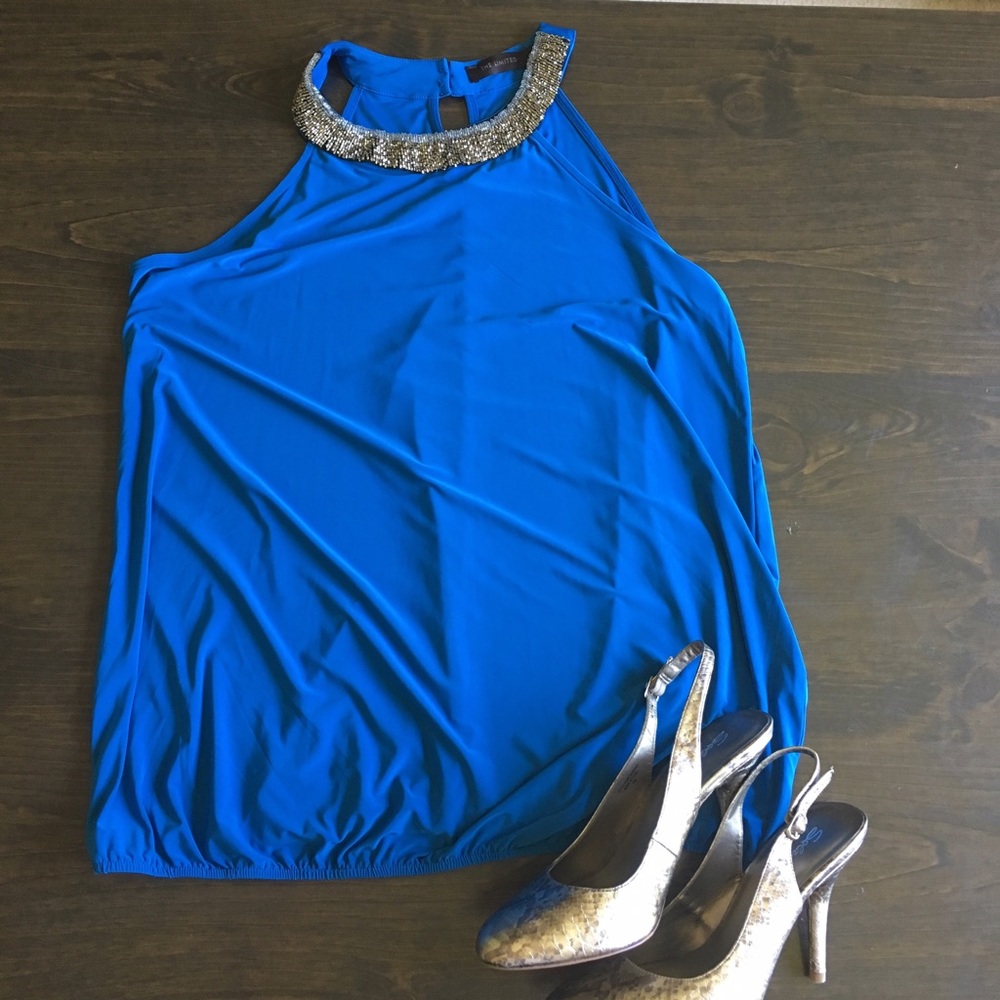 The Limited Tank with Beaded Neckline