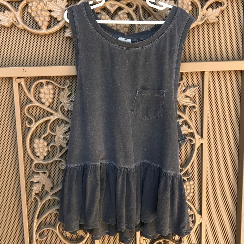 Free people grey peplum top
