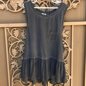 Free people grey peplum top