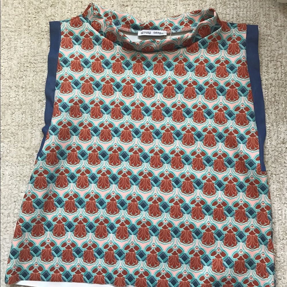 Zara Geometric Print Top