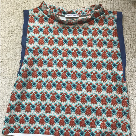 Zara Geometric Print Top - Picture 1 of 3