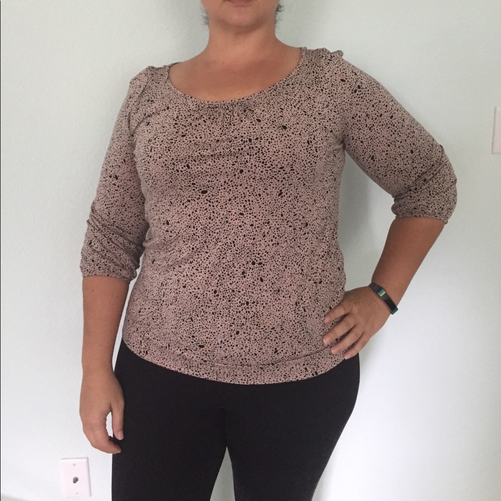 3/4 Sleeve Top with Buttons Down Back