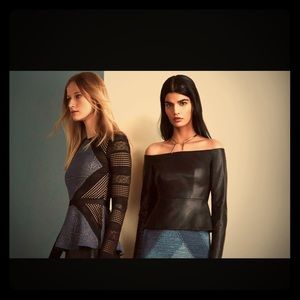 Bcbgmaxazria Judy peplum top xs