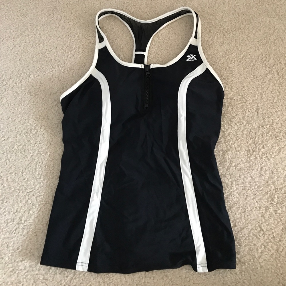 Sporty swim tank / tankini top