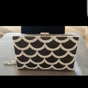 Silver and Black clutch