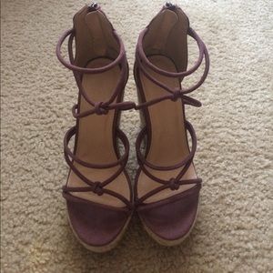 Charlotte Russe Lillian Rose Taupe Wedges