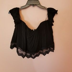 Off shoulder crop top