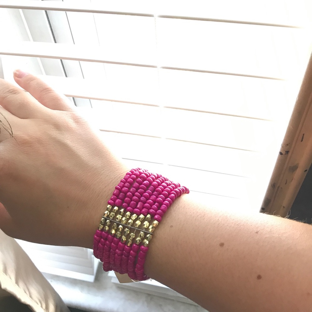 Pink and gold bracelet