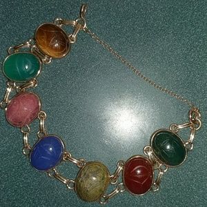 14k Vintage Scarab Bracelet