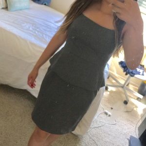 ✨ NWOT Banana Republic gray peplum dress ✨