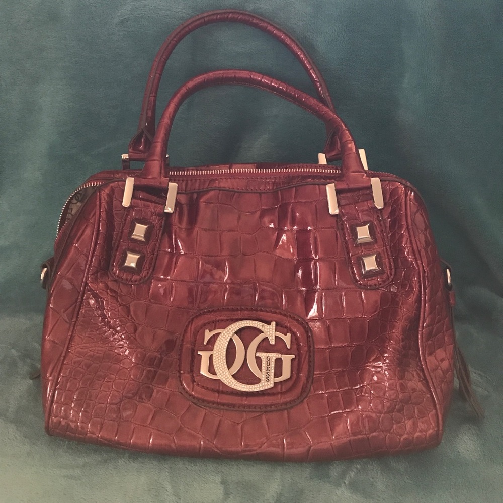 Guess metallic red shoulder bag