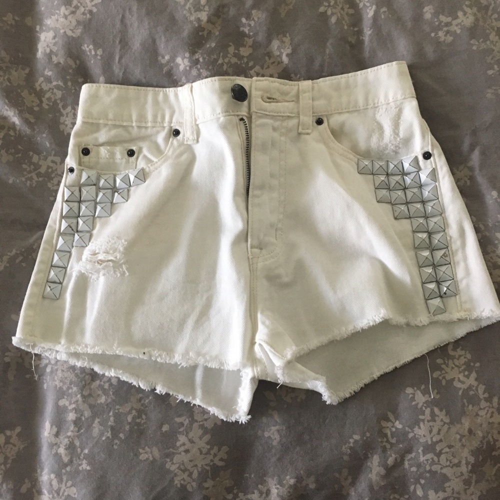 White studded Urban Outfitter Shorts