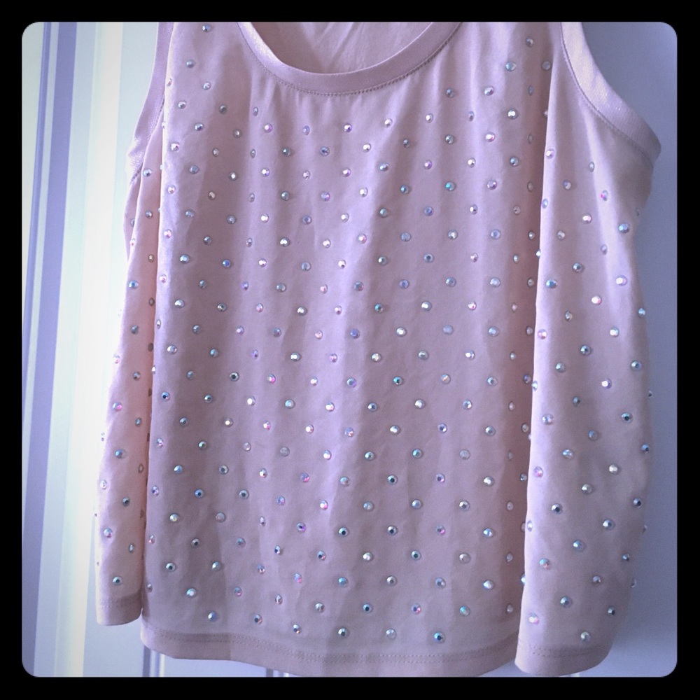 ❤️EXPRESS BEIGE EMBELLISHED TOP, Sz S.❤️