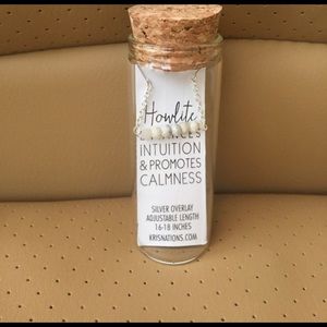 Kris Nations mystic bar howlite silver necklace