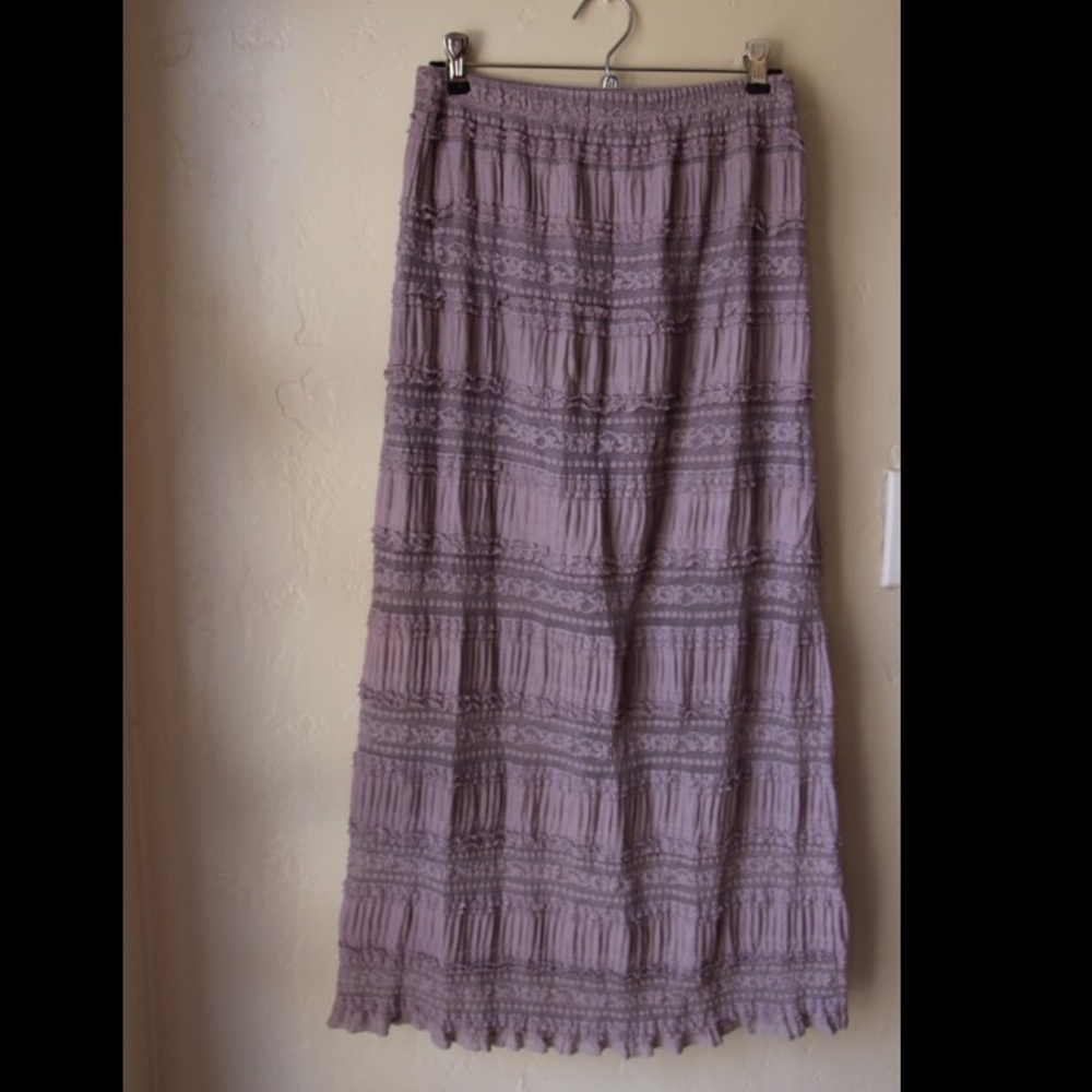 Lavender Boho Maxi Skirt