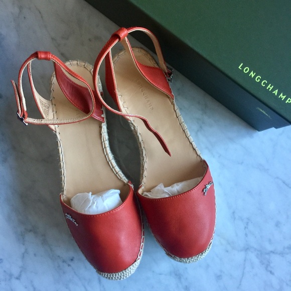 Long Champ Le Pliage Leather Espadrilles - Picture 4 of 6