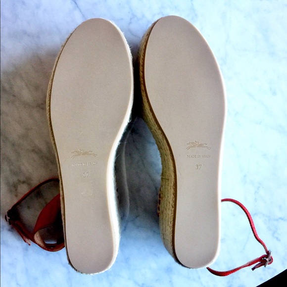 Long Champ Le Pliage Leather Espadrilles - Picture 6 of 6