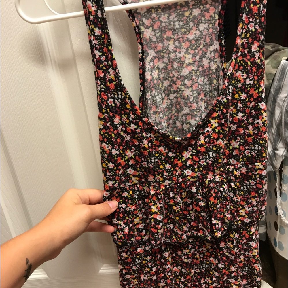 Ruffle racerback tank