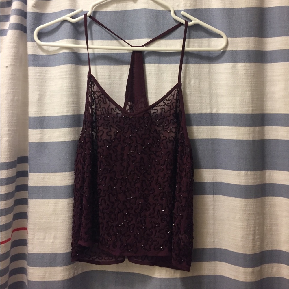 Topshop beaded tank sz 4