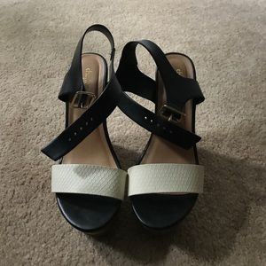 Black and white wedges