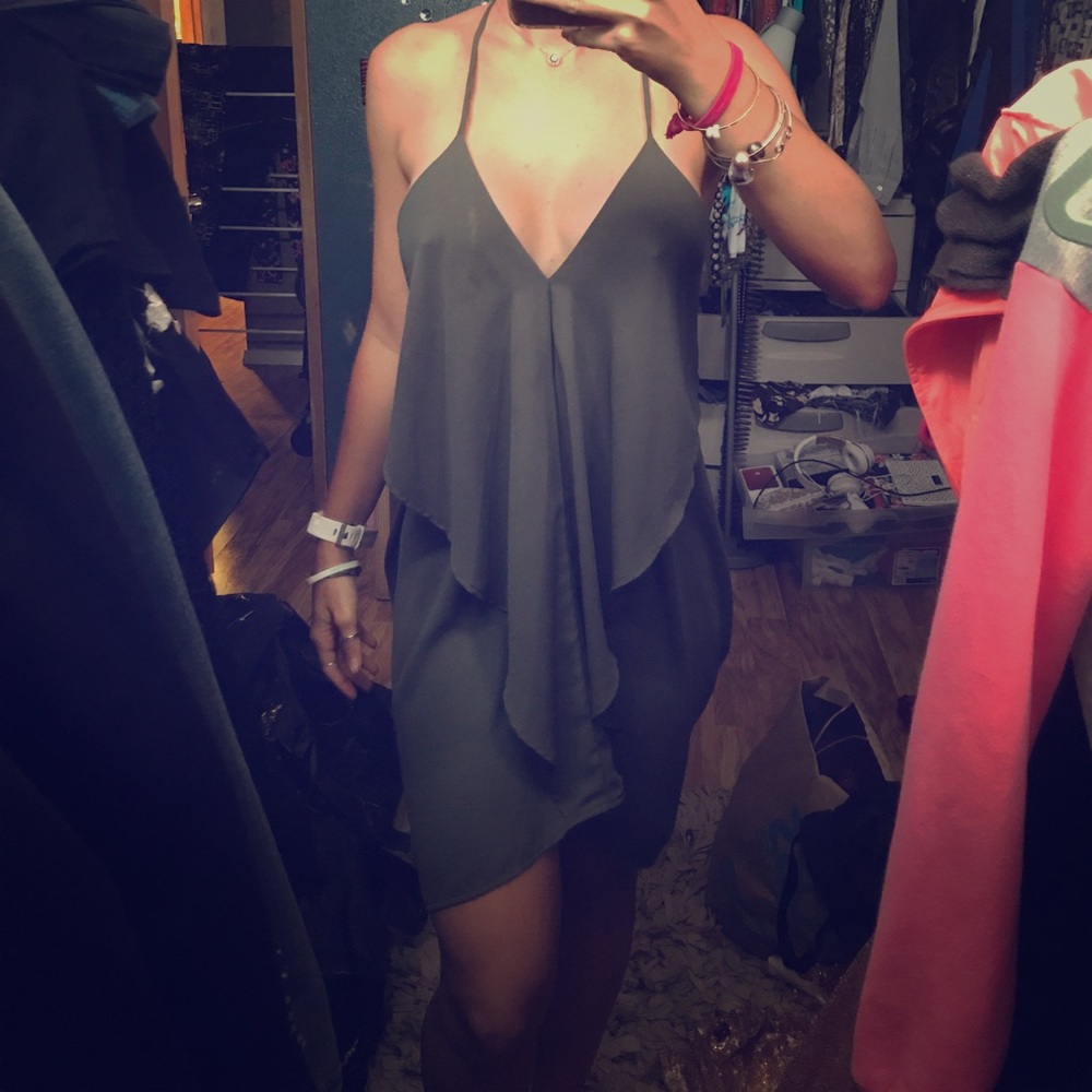Sexy army green dress