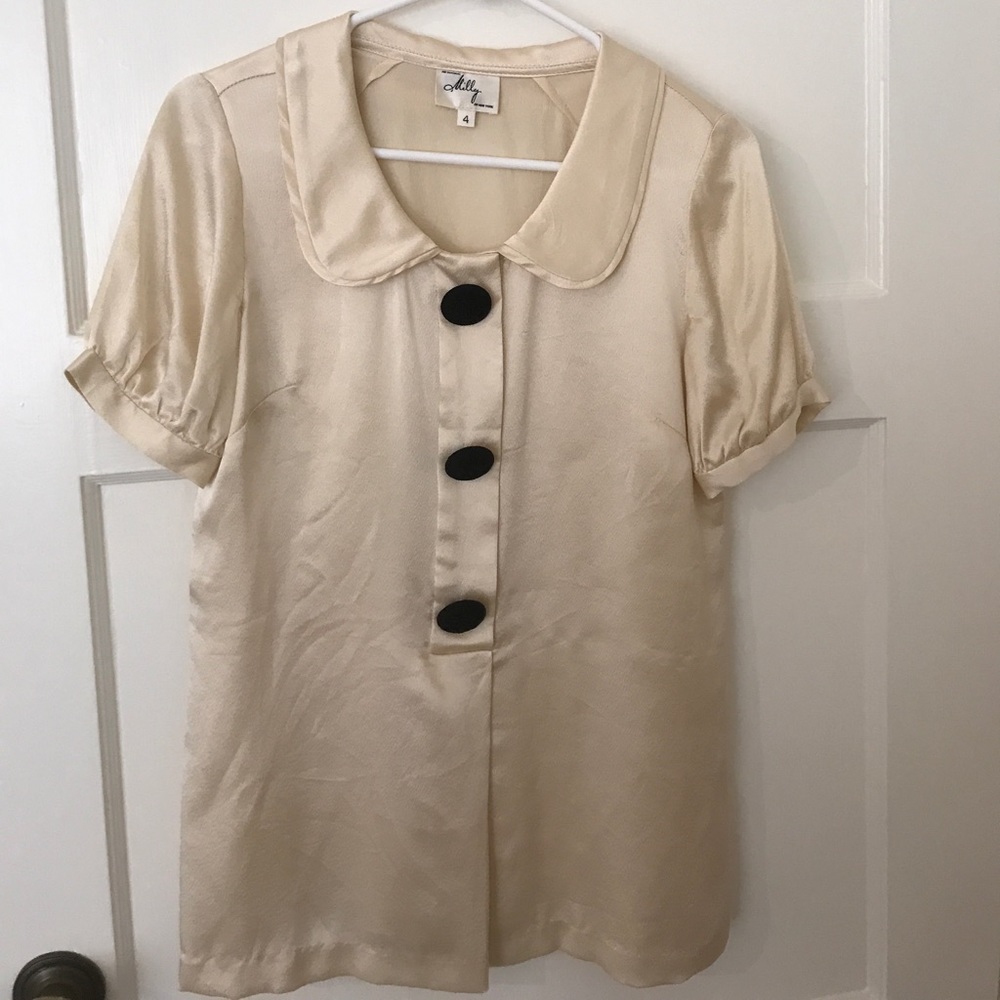 Milly NY Peter Pan button blouse size 4