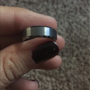 Men's white Tungsten ring