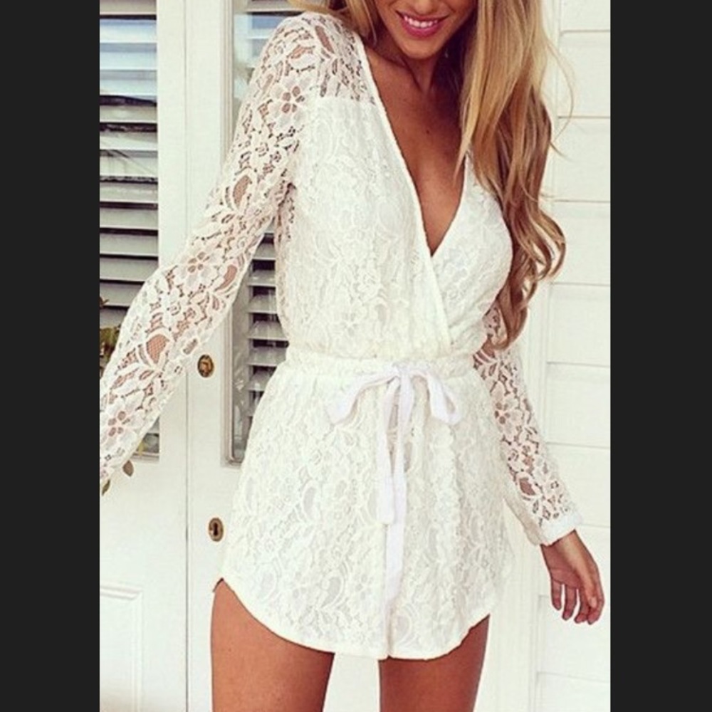 White Lace Romper