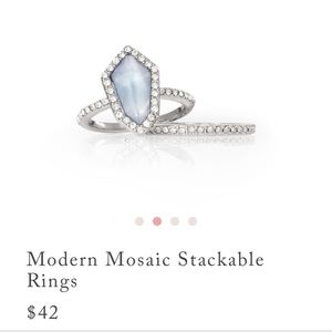 Chloe + Isabel Modern Mosaic Stackable Rings